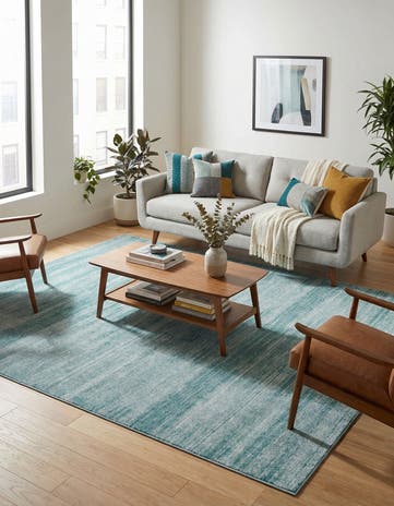Jill Zarin Turquoise Uptown Madison Avenue Rug
