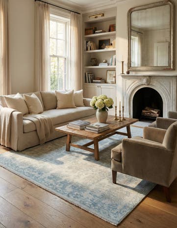 8' 4 x 10' 9 Hand Knotted Oushak Wool Rug