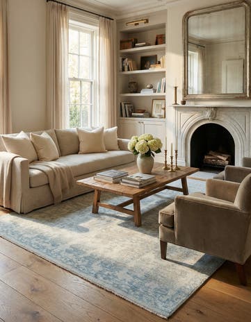 8' 4 x 10' 9 Hand Knotted Oushak Wool Rug