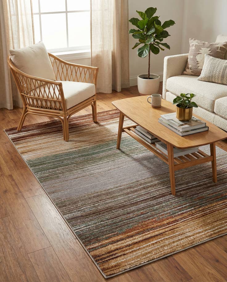 Detail image of 5' x 8' Easy-Clean Modern Indoor / Outdoor Rug