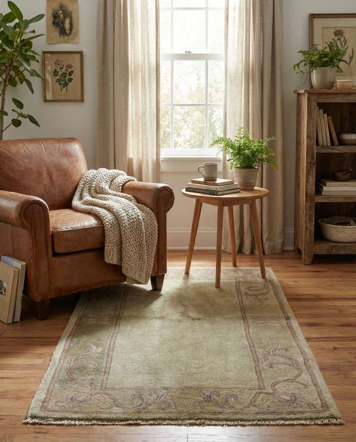 2' 7 x 4' 5 Hand Knotted Nepal Wool Rug