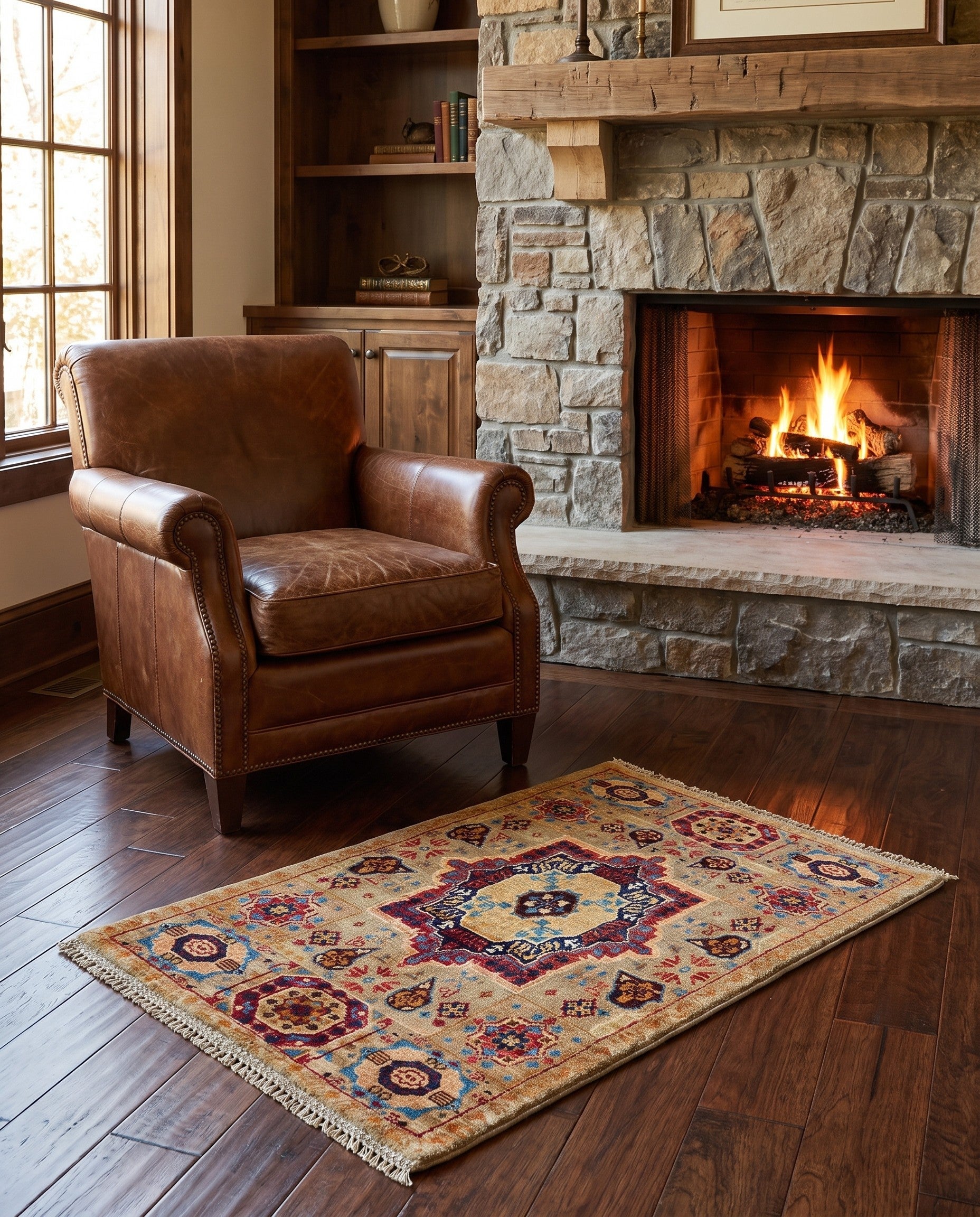 2' 1 x 3' 3 Hand Knotted Mamluk Ziegler Rug