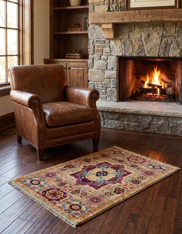 2' 1 x 3' 3 Hand Knotted Mamluk Ziegler Rug