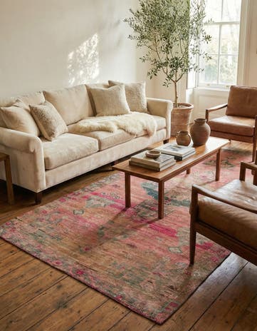 4' 10 x 9' 9 Hand Knotted Ultra Vintage Persian Wool Rug