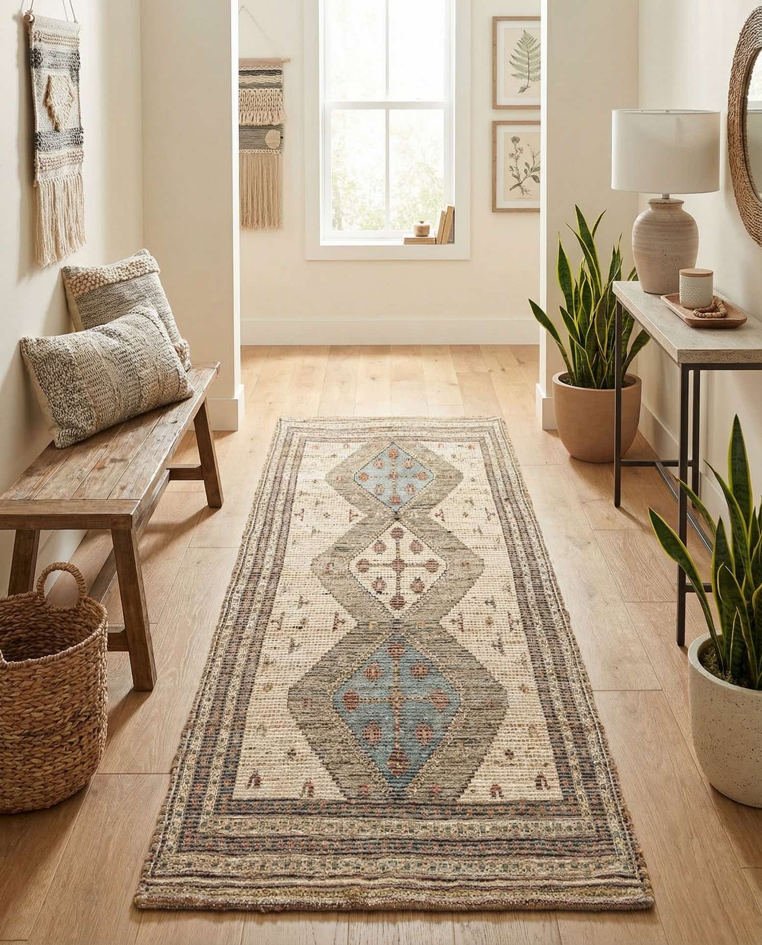 2' 2 x 6' 1 Chenille Jute Runner Rug