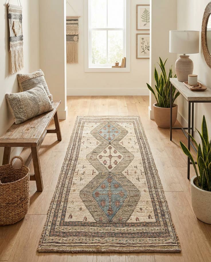 Detail image of 2' 2 x 6' 1 Chenille Jute Runner Rug