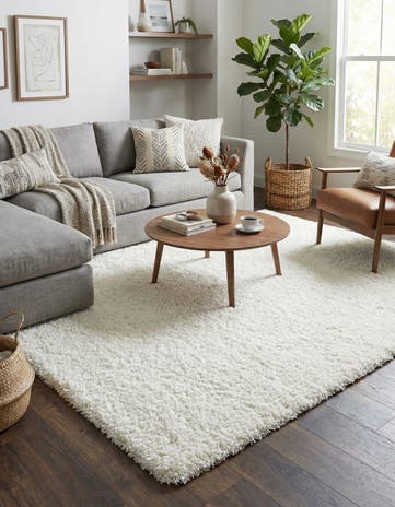 7' 10 x 11' Solid Shag Rug