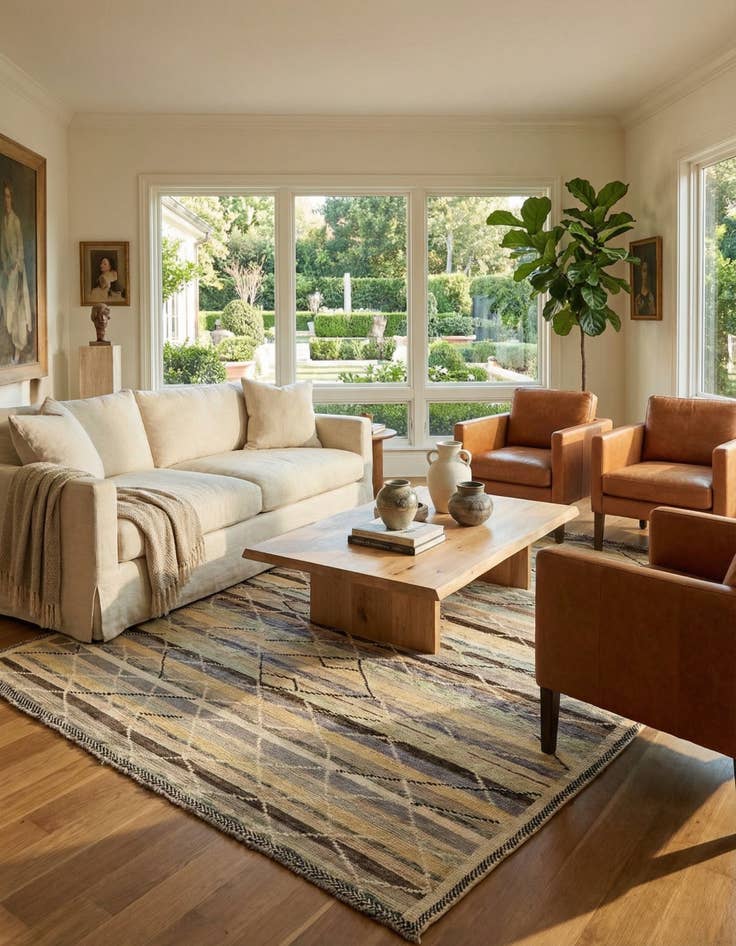 Detail image of  8' x 10' 2  Hand Knotted Darya Wool Rug