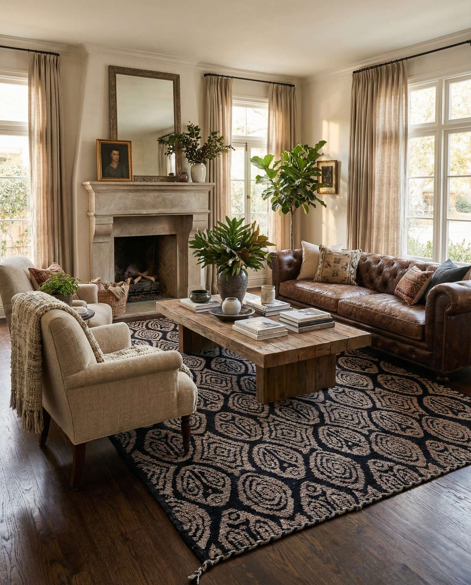 6' 5 x 9' 4 Hand Knotted Darya Wool Rug