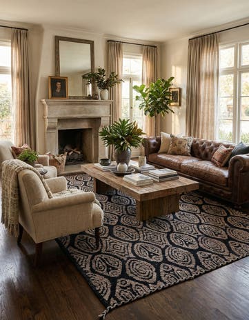 6' 5 x 9' 4 Hand Knotted Darya Wool Rug