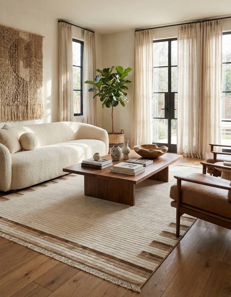 Detail image of 6' 5 x 9' 8  Hand Knotted Darya Wool Rug