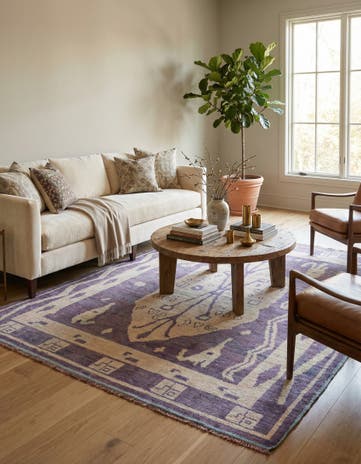 8' 1 x 10' 4 Hand Knotted Oushak Wool Rug