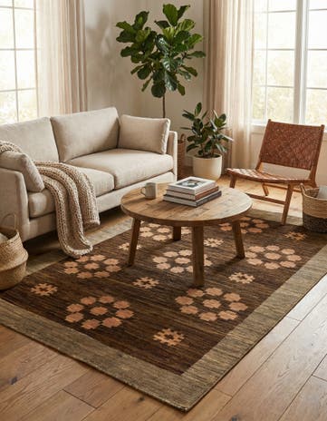 4' 8 x 6' 6 Hand Knotted Modern Ziegler Oriental Rug