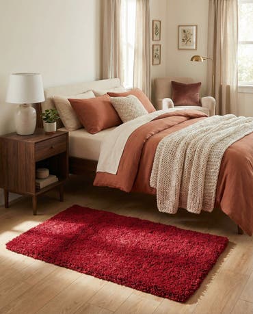  2' 8 x 5' Solid Shag Rug