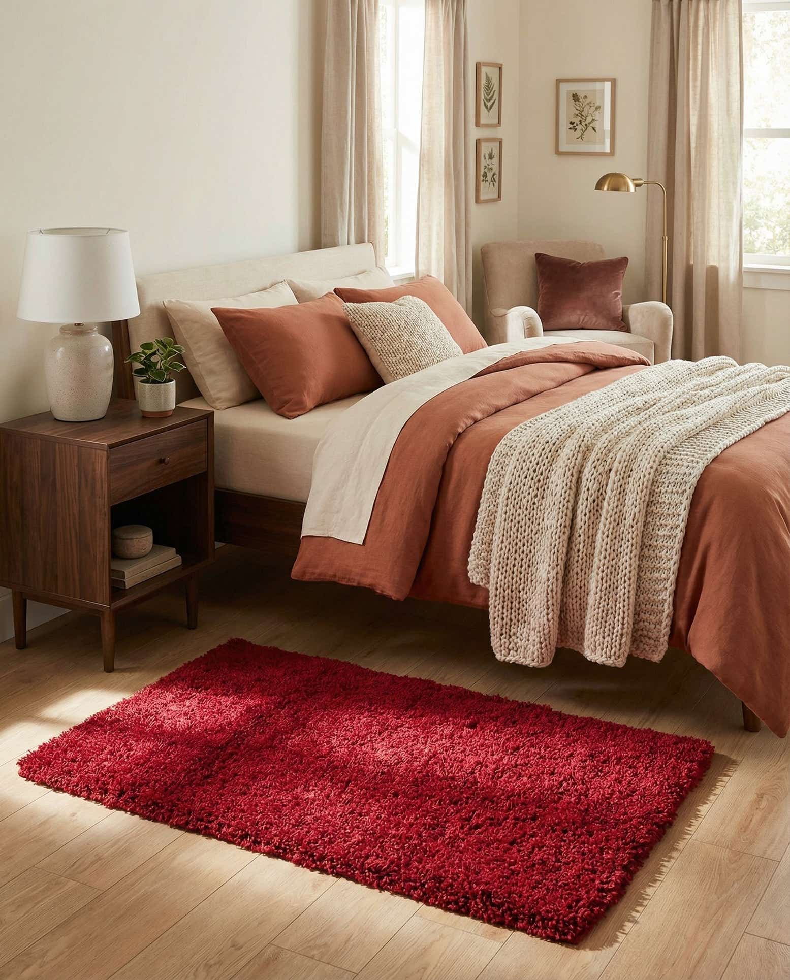 2' 8 x 5' Solid Shag Rug