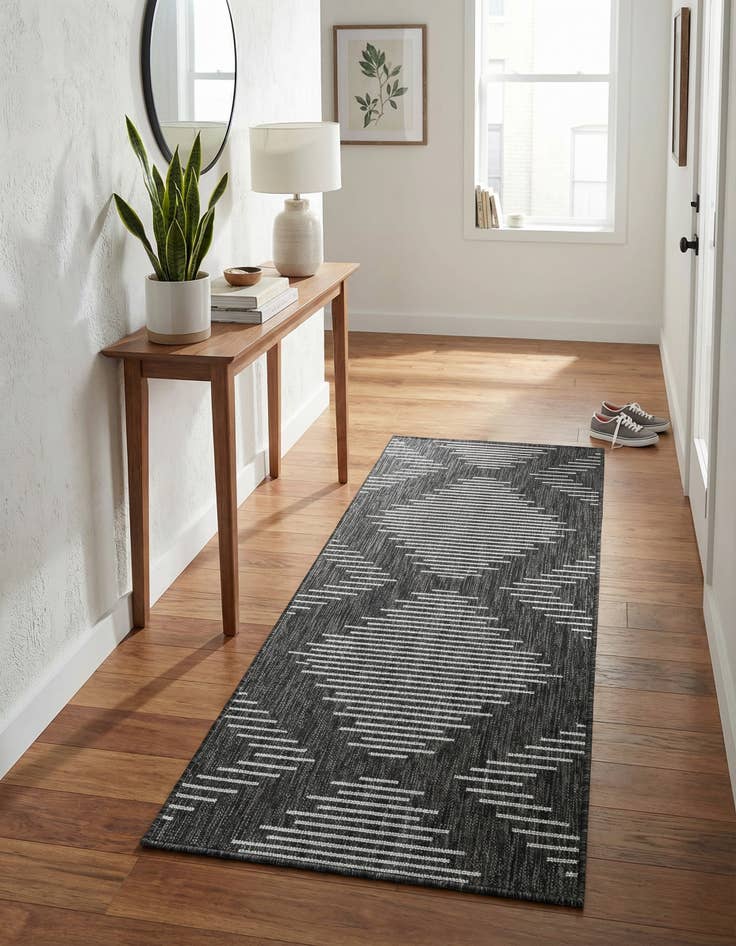 Detail image of 2' x 5' 3  Washable Modern Indoor / Outdoor Runner Rug