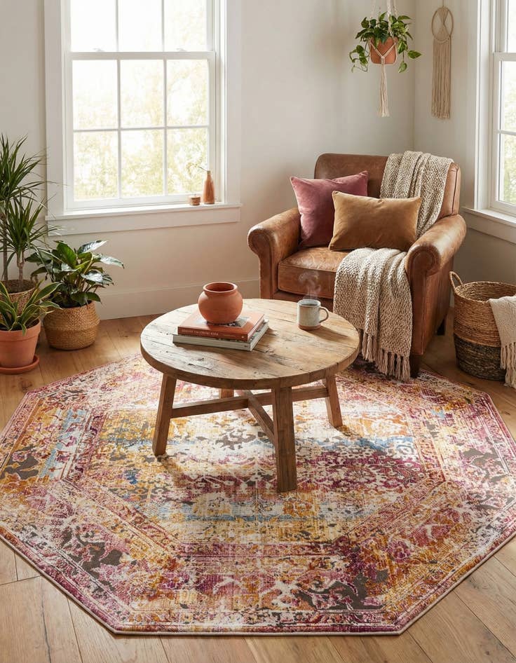 Detail image of 7' 10 x 7' 10 Deepa Octagon Rug