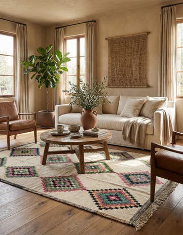 8' 8 x 12' 4 Hand Knotted Moroccan Wool Rug