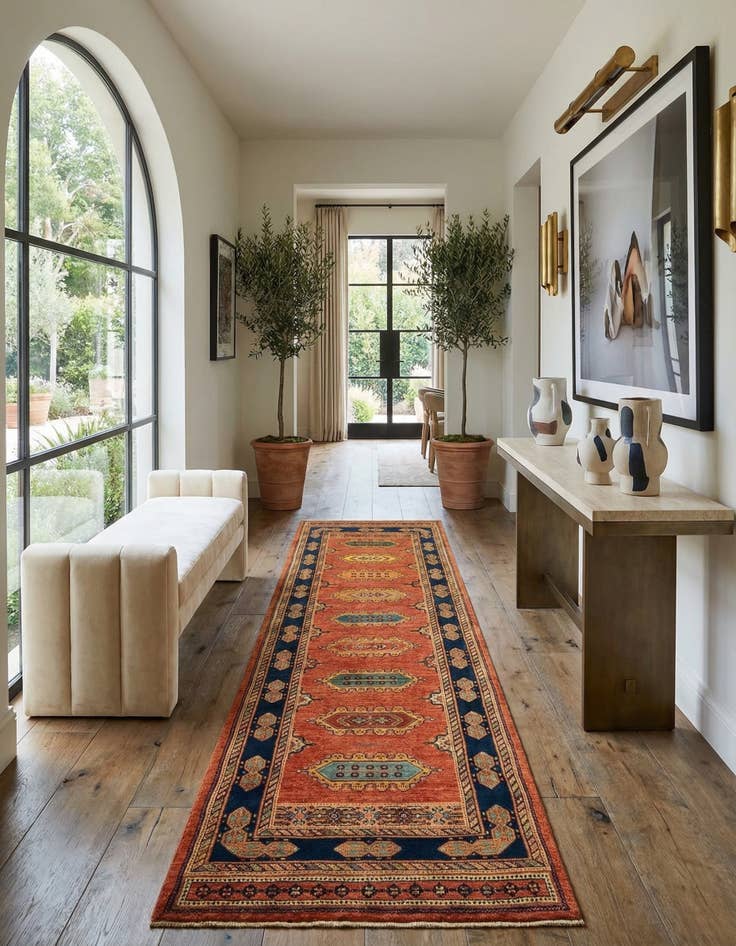 Detail image of 2' 8 x 9' 8 Luribaft Wool Runner Rug