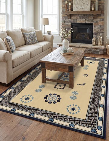 Cream Nain Design Rug