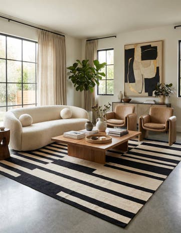 8' 7 x 9' 7 Hand Woven Kilim Modern Wool Rug
