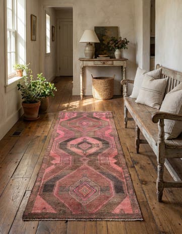 2' 10 x 7' 7 Hand Knotted Ultra Vintage Persian Wool Runner Rug