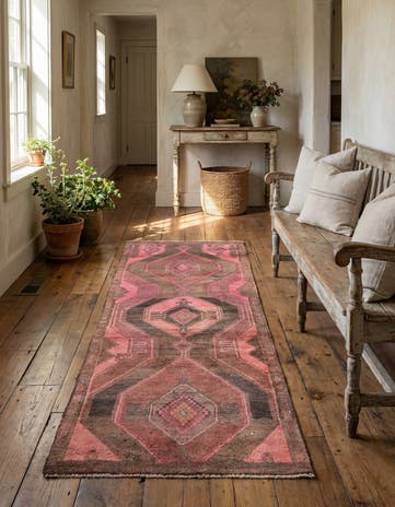 2' 10 x 7' 7 Hand Knotted Ultra Vintage Persian Wool Runner Rug