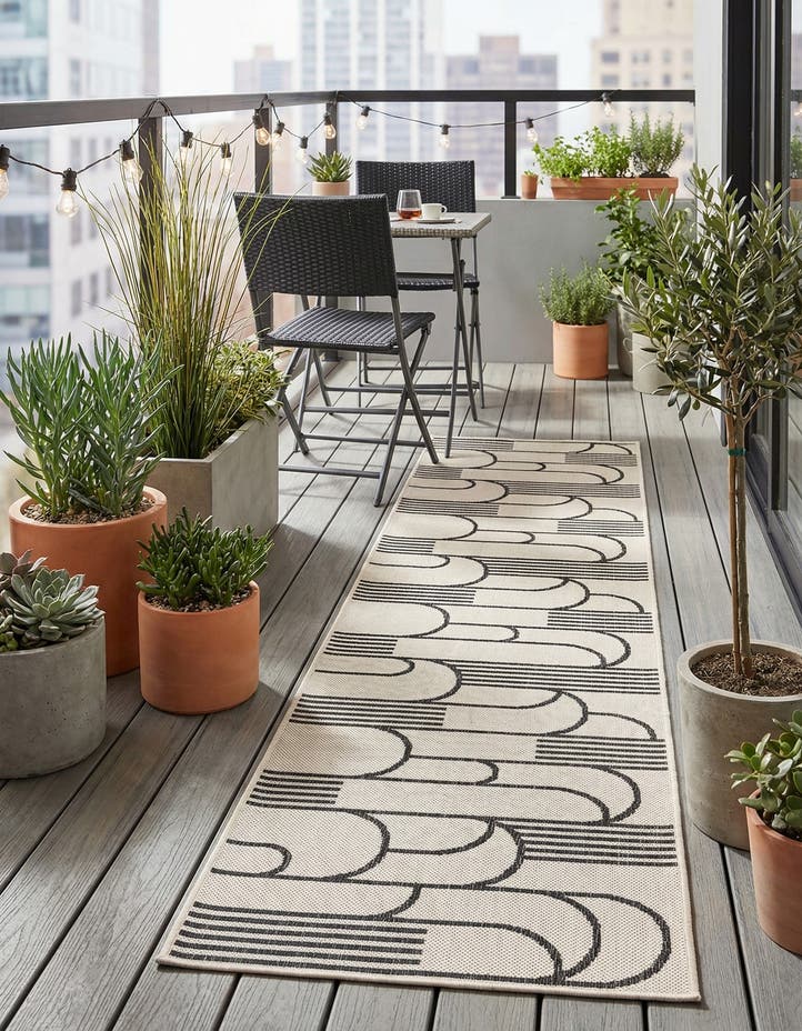 2' x 8' Easy-Clean Modern Indoor / Outdoor...