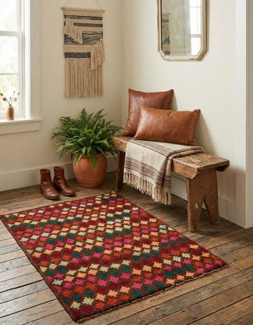 2' 3 x 3' Hand Knotted Balouch Wool Rug