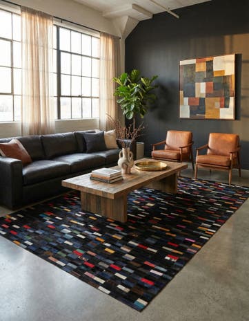 5' 2 x 7' 11 Cowhide - Patchwork Rug