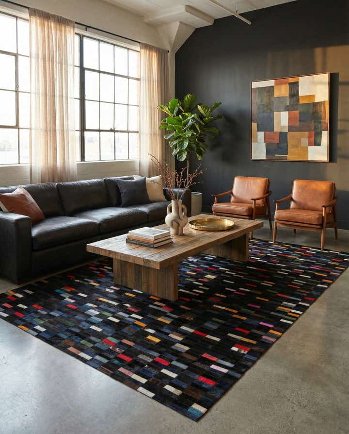 5' 2 x 7' 11 Cowhide - Patchwork Rug