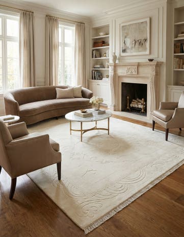 7' 9 x 9' 9 Hand Knotted Darya Wool Rug