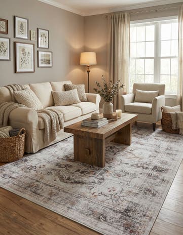 6' 2 x 9' Washable Timeless Rug