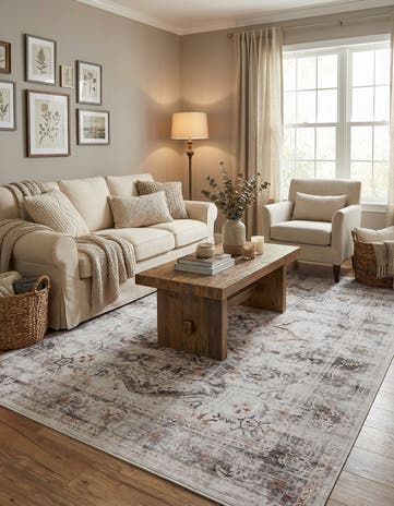 6' 2 x 9' Washable Timeless Rug