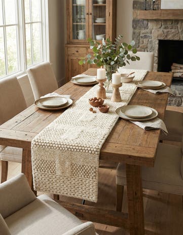 1' 2 x 8' 1 Hand Woven Lana New Zealand Wool Table Runner Rug