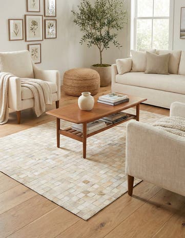 4' x 5' 8 Cowhide Stocks Rug