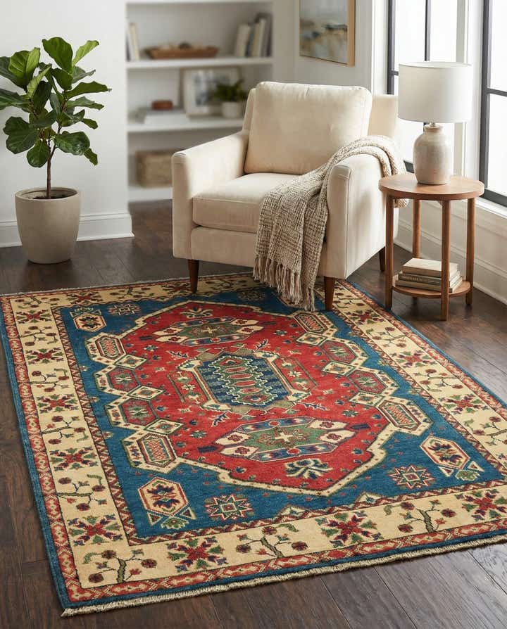 3' 10 x 5' 7 Hand Knotted Kazak Rug
