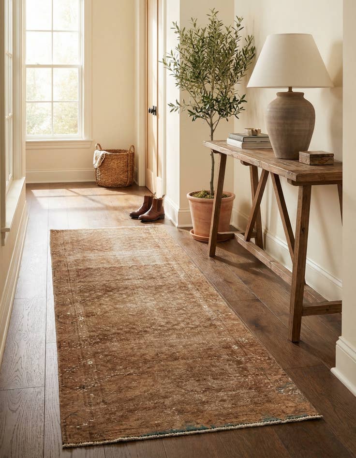 Detail image of 3' 1 x 8' 8  Hand Knotted Ultra Vintage Persian Wool Runner Rug