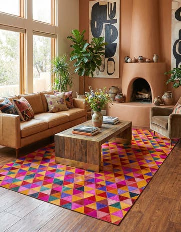 5' 2 x 8' Cowhide Stocks Rug