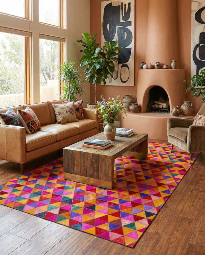 5' 2 x 8' Cowhide Stocks Rug