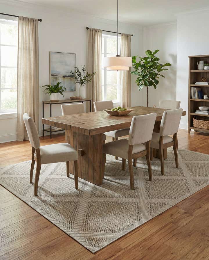 7' 10 x 10' Easy-Clean Trellis Indoor / Outdoor Rug