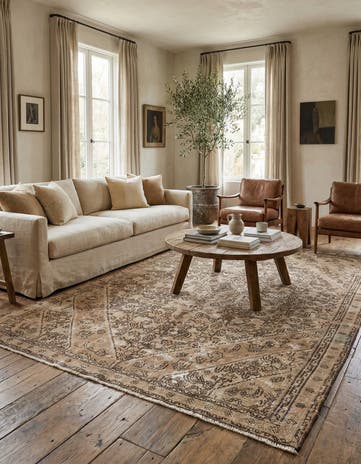 5' 5 x 8' 2 Hand Knotted Ultra Vintage Persian Wool Rug