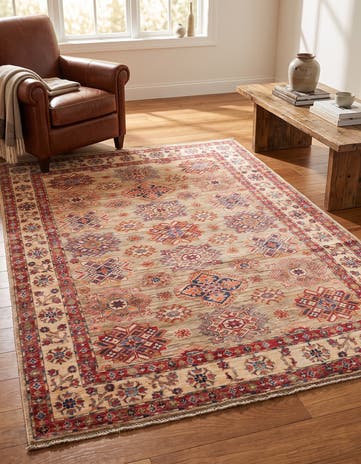 4' 11 x 6' 11 Hand Knotted Kazak Rug