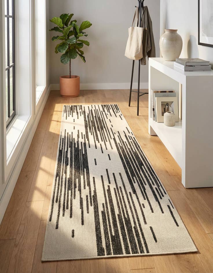 Detail image of 2' x 8' Easy-Clean Modern Indoor / Outdoor Runner Rug