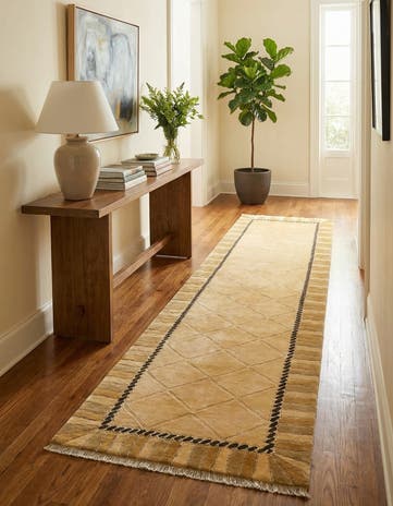 3' 5 x 13' 3 Hand Knotted Darya Wool Runner Rug