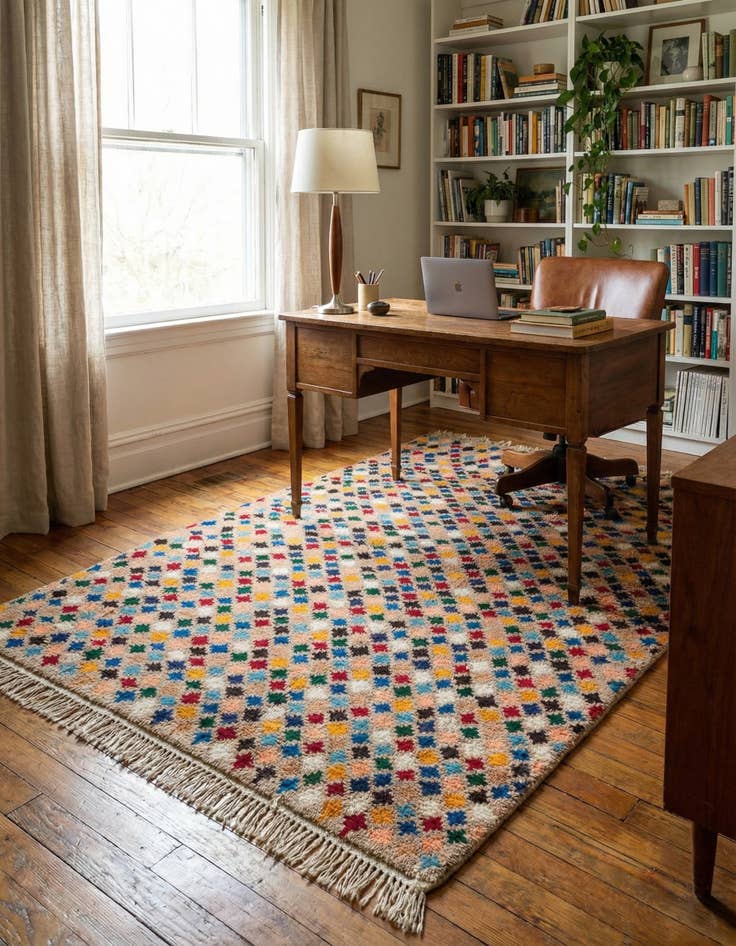 Detail image of 4' 10 x 6' 9  Hand Knotted Balouch Wool Rug