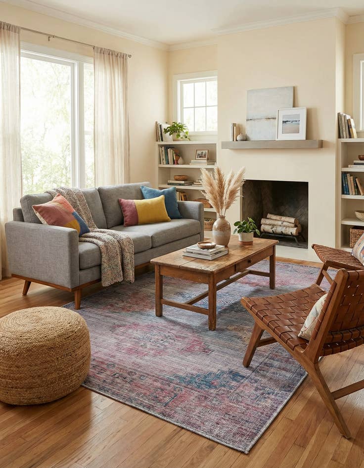 Detail image of 6' x 9'  Washable Sisu Rug