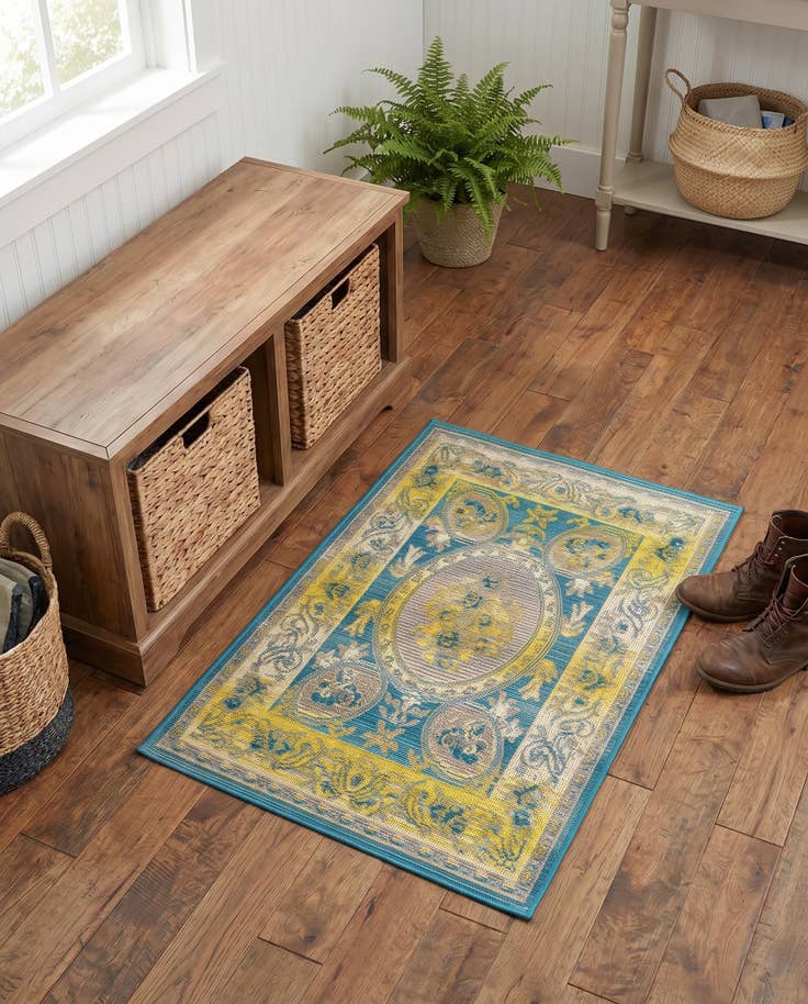 Detail image of 2' x 3' Easy-Clean Traditional Indoor / Outdoor Rug