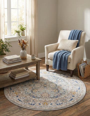 Cloud Gray Whitney Round Rug