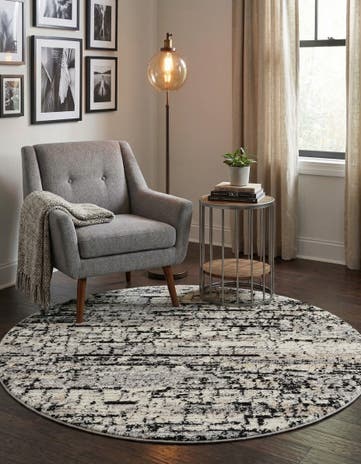 Gray Tucson Round Rug